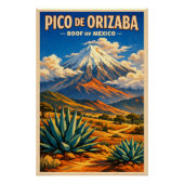 Pico de Orizaba, Mexico, in a classic retro Poster (Vorderseite)