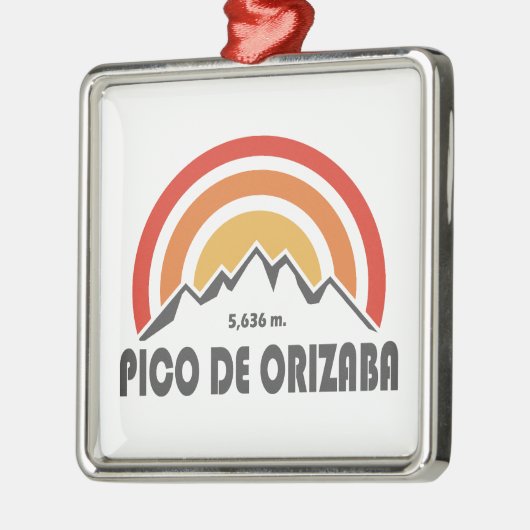 Pico de Orizaba Mexico Ornament Aus Metall (Links)