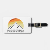 Pico de Orizaba Mexico Retro Gepäckanhänger (Vorderseite horizontal)