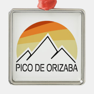 Pico de Orizaba Mexico Retro Ornament Aus Metall