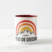 Pico de Orizaba Mexico Zweifarbige Tasse (Mittel)