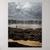 Pico de Orizaba vom Achichic Lake in Puebla Poster (Vorne)