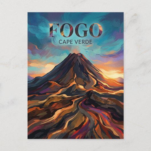 Pico do Fogo Kap Verde Postkarte (Vorderseite)