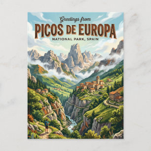 Picos de Europa Nationalpark Spanien Postkarte