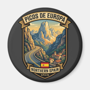 Picos de Europa Spanien Gebirgsroute Magnet