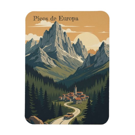 Picos de Europa, Spanien Magnet (Vertikal)