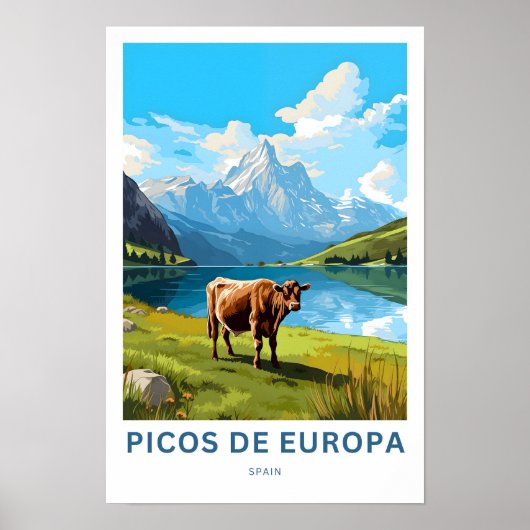 Picos de Europa Spanien Reisen Print Poster (Vorne)