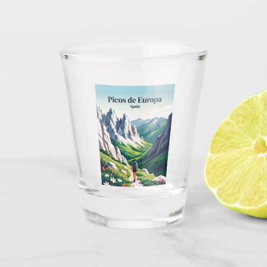 Picos de Europa Spanien Schnapsglas (Vorderseite)