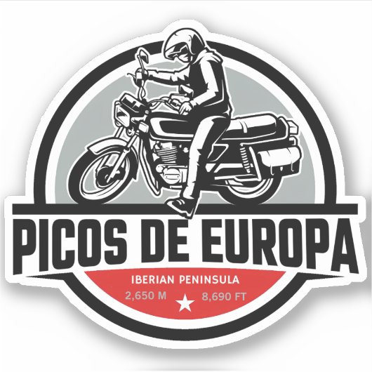 Picos de Europa spanisch Kantabrien Motor Aufkleber (Vorderseite)