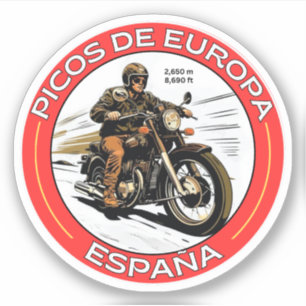Picos de Europa spanische Kantabrische Berge Motor Aufkleber