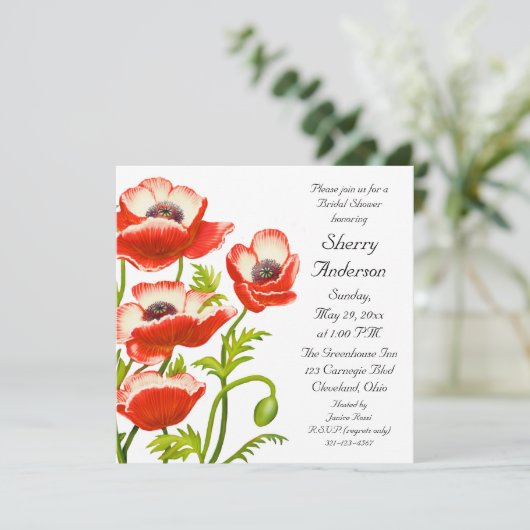 Picotee rote einladung (Stehend Vorderseite)