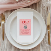 Pics happen! Foto, QR-Code, Hochzeit Begleitkarte