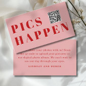 Pics happen! Foto, QR-Code, Hochzeit Begleitkarte