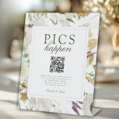  PICS HAPPEN!Modern Spring Wedding QR Code Gallery Sockelschild