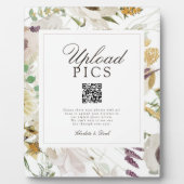  PICS HAPPEN! Modern Spring Wedding QR CodeGallery Fotoplatte (Vorderseite)