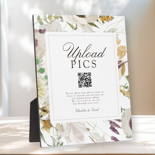  PICS HAPPEN! Modern Spring Wedding QR CodeGallery Fotoplatte