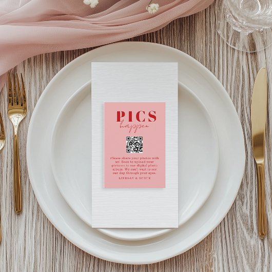 Pics happen! Photo, QR-Code, Wedding Begleitkarte