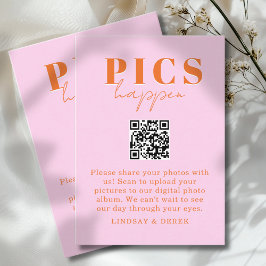 Pics happen! Photo, QR-Code, Wedding Begleitkarte