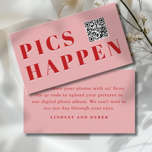 Pics happen! Photo, QR-Code, Wedding Begleitkarte