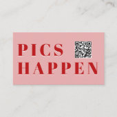 Pics happen! Photo, QR-Code, Wedding Begleitkarte (Vorderseite)