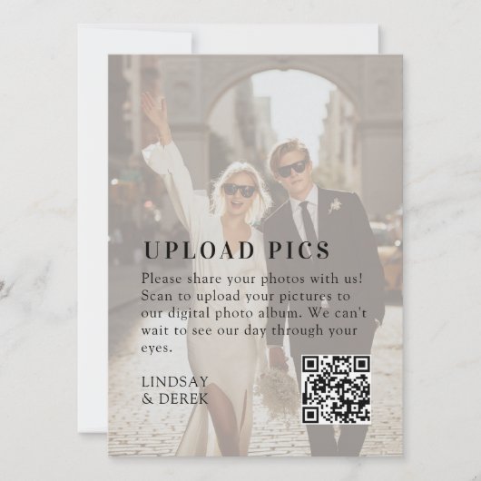 PICS HAPPEN!QR Code Bold Photo Wedding Gallery (Vorderseite)