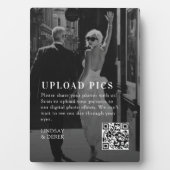 PICS HAPPEN!QR Code Bold Wedding Photo Gallery Fotoplatte (Vorderseite)