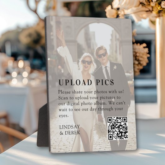 PICS HAPPEN!QR Code Bold Wedding Photo Gallery Fotoplatte