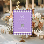 PICS HAPPEN!QR Code Lila Gingham Wedding Gallery