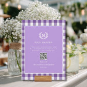 PICS HAPPEN!QR Code Lila Gingham Wedding Gallery