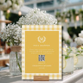 PICS HAPPEN!QR Code Yellow Gingham Wedding Gallery