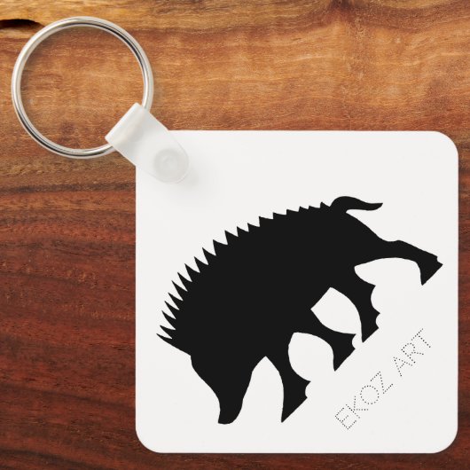 Pictish Boar Cutout Schlüsselanhänger (Vorderseite)