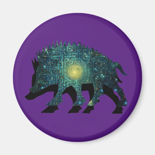 Pictish Boar Maze Magnet (Vorne)