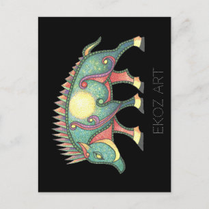 Pictish Boar Sun Postkarte