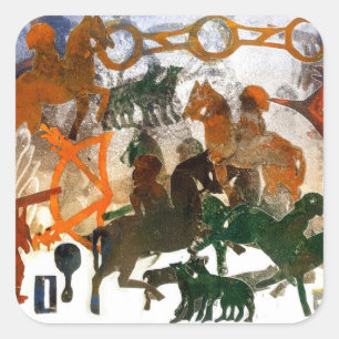 Pictish Erbe Quadratischer Aufkleber