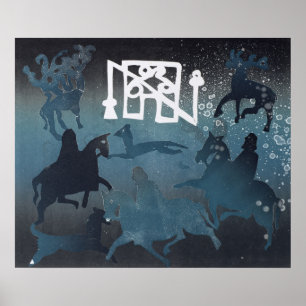 Pictish Jagd-Szene I 1995 Poster