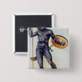 Pictish Mann, der ein Schild hält Button (Vorne & Hinten)