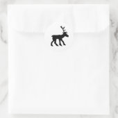 Pictish Stag Cutout Runder Aufkleber (Tasche)