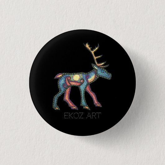 Pictish Stag Sun Button (Vorderseite)