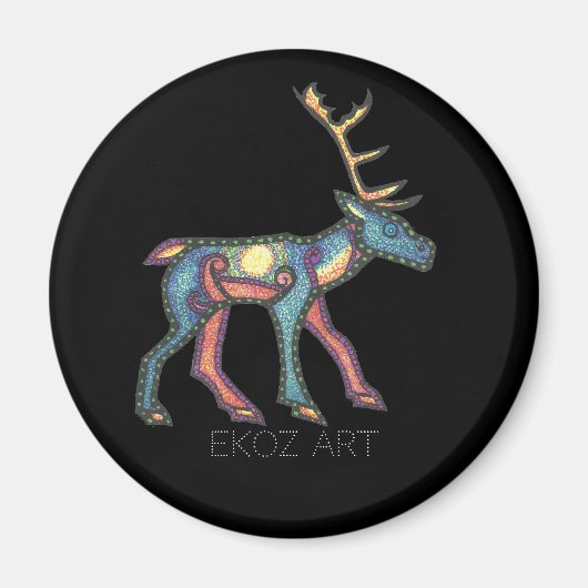 Pictish Stag Sun Magnet (Vorne)