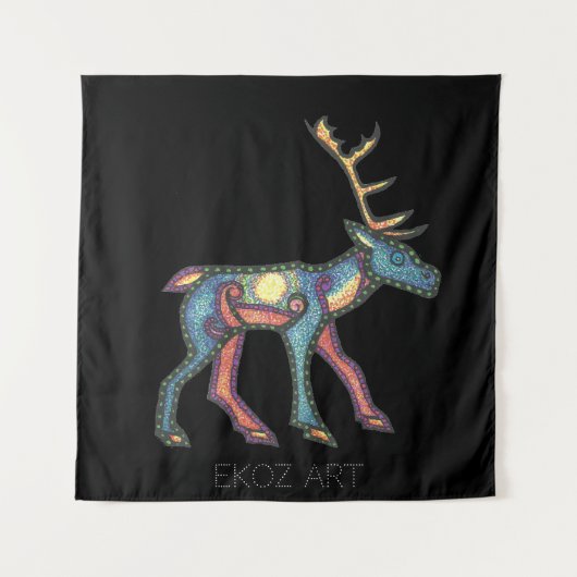 Pictish Stag Sun Wandteppich (Vorderseite)