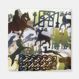 Pictish Symbole und Schnüren Magnet