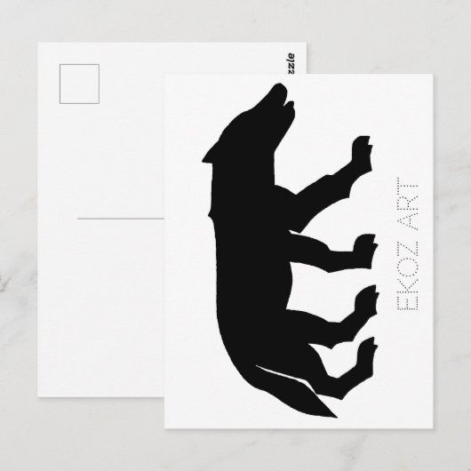 Pictish Wolf Cutout Postkarte (Vorne/Hinten)