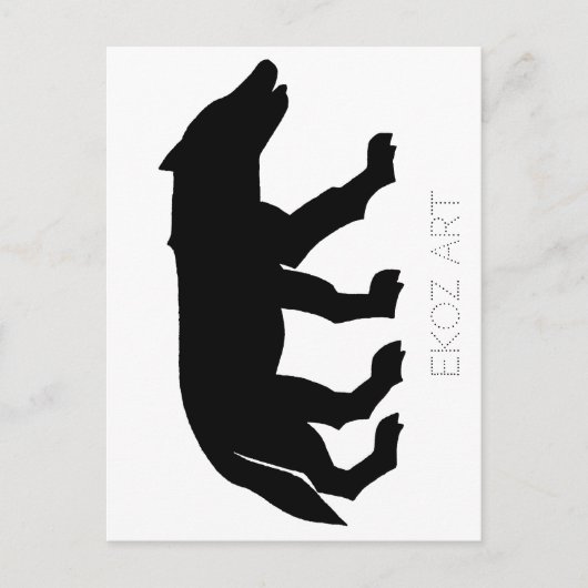 Pictish Wolf Cutout Postkarte (Vorderseite)