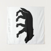 Pictish Wolf Cutout Wandteppich (Vorderseite (Horizontal))