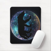 Pictish Wolf Space Orb Mousepad (Mit Mouse)