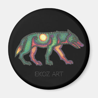 Pictish Wolf Sun Magnet