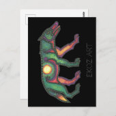 Pictish Wolf Sun Postkarte (Vorne/Hinten)