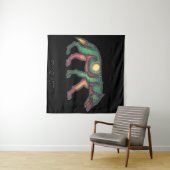 Pictish Wolf Sun Wandteppich (Beispiel (Horizontal))