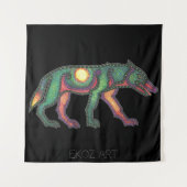 Pictish Wolf Sun Wandteppich (Vorderseite)