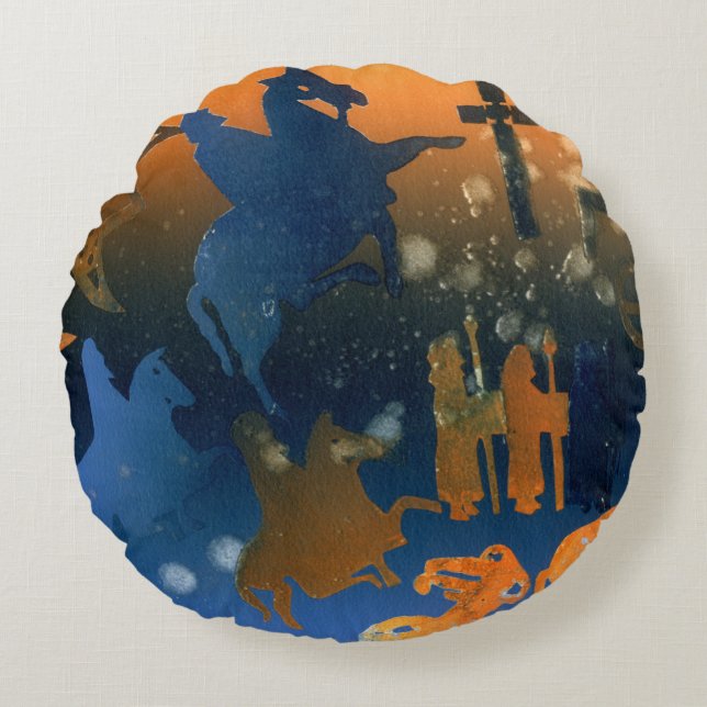 Pictish Zeremonie Rundes Kissen (Vorderseite)